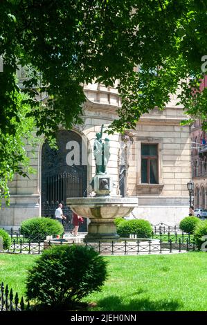 Wenckheim Palace, Palace Quarter, District VIII, Budapest, Hungary die Hauptniederlassung der Metropolitan Ervin Szabó Library befindet sich im 19.. Jahrhundert Stockfoto