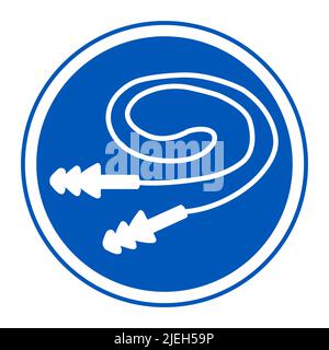 Tragen Sie Ohrenstöpsel Symbol isolieren auf weißem Hintergrund, Vektor-Illustration EPS.10 Stock Vektor