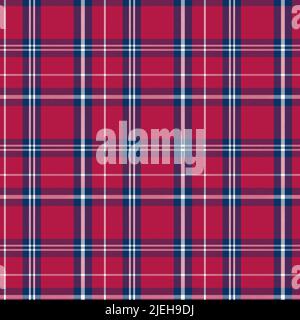 Nahtlos In Karamless. Pastellfarbenes Gingham-Muster. Hintergrund für den Erinnerungstag, unabhängigkeitsstaaten usa. Tapete, Decke. Stock Vektor