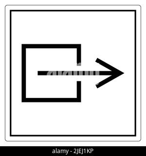 Ausgang nicht-elektrisches Symbolschild auf weißem Hintergrund isolieren, Vektorgrafik EPS.10 Stock Vektor