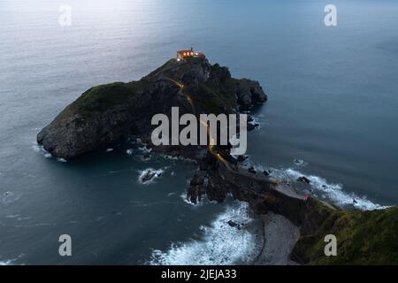 Gaztelugatxe an der St. John's Eve, Baskenland Küste, Spanien Stockfoto