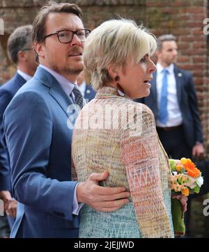 Prinzessin Laurentien und Prinz Constantijn während des Königstages 2019 Stockfoto