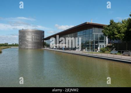 Aire de la Baie de Somme bietet Services in Frankreich an Stockfoto