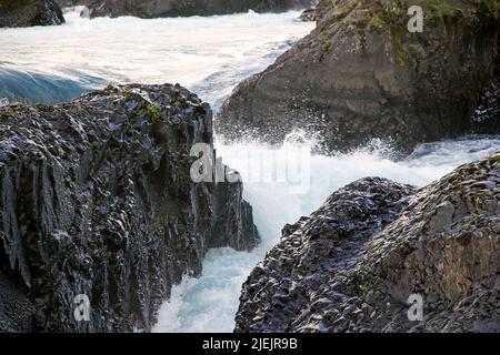 Die Wasserfälle von Petrohue im Nationalpark Vincente Perez Rosales, Chile Stockfoto