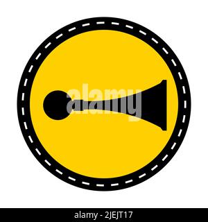 PSA-Symbol. Signalhorn-Symbol auf weißem Hintergrund isolieren, Vektorgrafik Stock Vektor