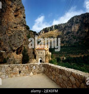 Libanon Kloster St. Antoine Mar Kozhaya Stockfoto