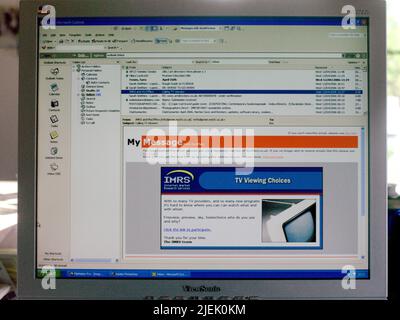 E-Mail auf einem Computer Viewsonic Monitor Stockfoto