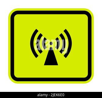 Vorsicht vor nicht-ionisierender Strahlung Symbolzeichen Isolate auf weißem Hintergrund, Vektorgrafik Stock Vektor