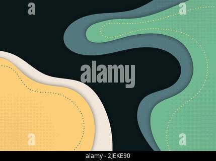 Abstrakte Kritzeleien farbenfrohe Schablone Design mit flüssigen Form Kunstwerk dekorativ. Überlappende Vorlage Design Dekoration Hintergrund. Vektor Stock Vektor