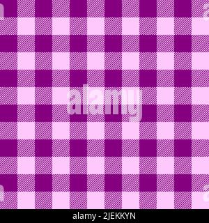 Plaid Tartan Stoff Textil lila horizontal abstrakt Hintergrund texturierte Tapete Hintergrund Muster nahtlose Vektor Illustration Stock Vektor