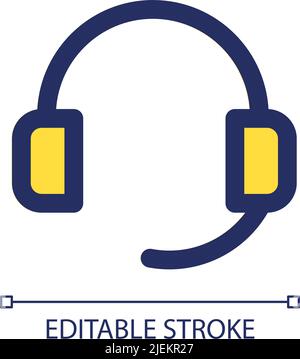 Symbol für die benutzeroberfläche der RGB-Farbe des Call Centers Stock Vektor