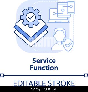 Symbol für die Servicefunktion, hellblau, Konzept Stock Vektor