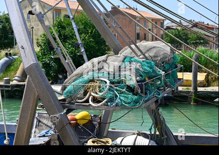 Caorle, Italien. Fischereihafen in Caorle Stockfoto