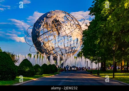 Unisphere in Flushing Meadows–Corona Park, Queens, New York Stockfoto