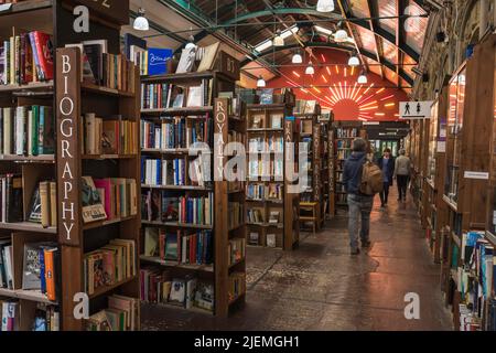 Barter Books Northumberland, Blick in den berühmten Barter Books Buchladen in Alnwick, Northumberland, England, Großbritannien Stockfoto