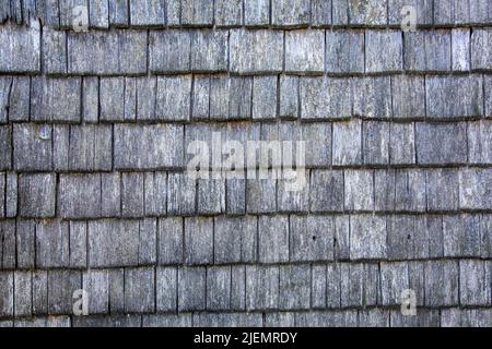 Abstrakter Hintergrund mit Holzschindeln Stockfoto