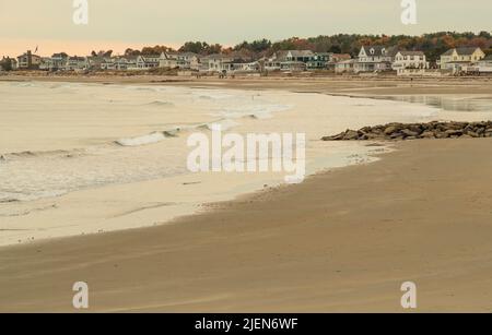 Es ist ein Erholungsgebiet am Atlantischen Ozean nördlich von Hampton Beach. Großer Parkplatz, Sandstrand, neues Badehaus und Ausstattung, Picknicks etc. Stockfoto