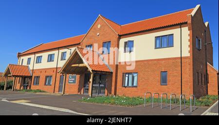 The Burnhams Surgery, NHS, Burnham Market, Norfolk, England, Eröffnet 2022, erbaut 2022 Stockfoto