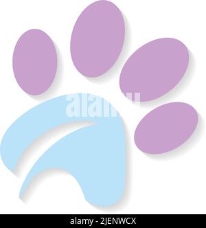 Paw Print Symbol Vektor Design Illustration Stock Vektor