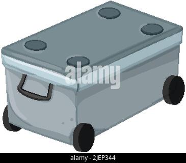 Strand Kühlbox Cartoon Vektor Illustration Stock Vektor