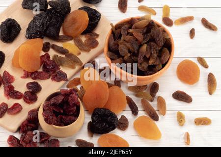 Gemischte Trockenfrüchte. Nahaufnahme. Stockfoto