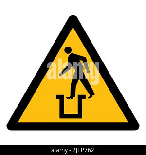 Achtung bodenloses Pit Symbol Schild Isolate auf weißem Hintergrund, Vektorgrafik EPS.10 Stock Vektor