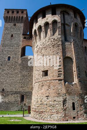 Alte mittelalterliche Burg von Vignola, La Rocca di Vignola. Modena, Italien. Stockfoto