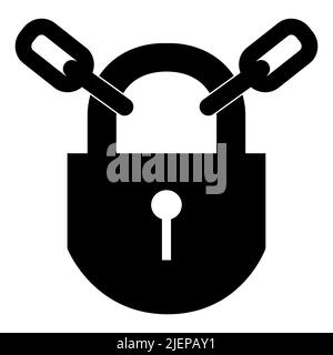 PSA-Symbol.Sperrsymbol auf weißem Hintergrund isolieren Stock Vektor