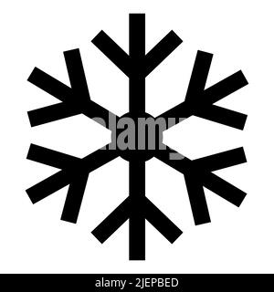 Dreieck Warnschild mit Schneeflocke-Symbol isolieren auf weißem Hintergrund, Vektor-Illustration EPS.10 Stock Vektor