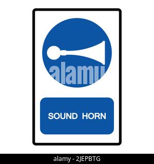 Sound Horn Symbol Zeichen Isolieren auf weißem Hintergrund, Vektor-Illustration Stock Vektor