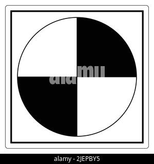 Symbol für Schwerpunkt auf weißem Hintergrund isolieren, Vektorgrafik EPS.10 Stock Vektor