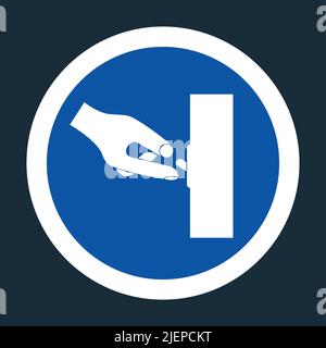 PSA-Symbol.Symbol ausschalten auf schwarzem Hintergrund, Vektorllustration Stock Vektor