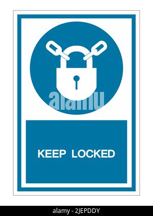 Gesperrtes Symbolzeichen auf weißem Hintergrund isolieren, Vektorgrafik EPS.10 Stock Vektor