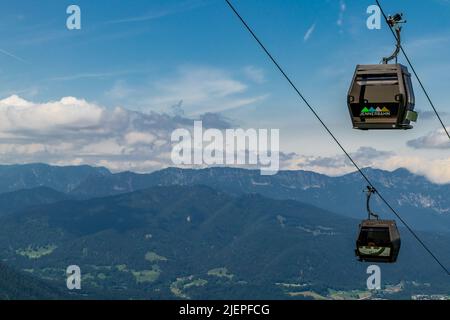 Schöne Erkundungstour entlang des Berchtesgadener Vorgebirges - Jenner - Bayern - Deutschland Stockfoto