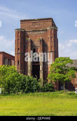 Der Malakow-Turm in der Kolonie Ewald, einem seit 2001 geschlossenen Kohlebergwerk Stockfoto