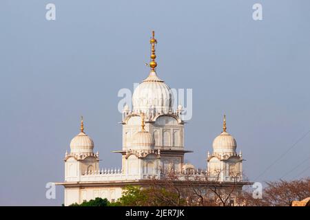 Kuppel von Gurudwara Data Bandi Chhor, Fort Gwalior, Gwalior, Madhya Pradesh, Indien. Stockfoto