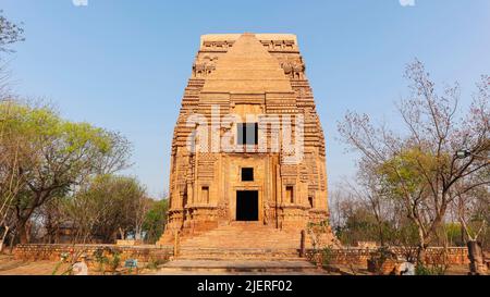 Rückansicht von Peli ka Mandir, Gwalior Fort, Madhya Pradesh, Indien. Stockfoto