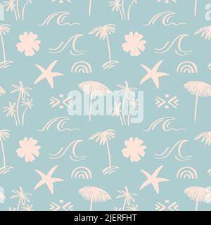 Strand einfach Boho nahtlose Muster Stock Vektor