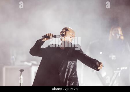 Kopenhagen, Dänemark, 21., Juni 2022. Die britische Rockband Skunk Anansie spielt ein Live-Konzert im Sentrum Scene in Oslo. Hier ist Singer Skin live auf der Bühne zu sehen. (Foto: Gonzales Photo - Thomas Rungstrom). Stockfoto