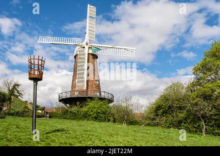 Green's Mill Windmühle. Nottingham, Nottinghamshire, England, Großbritannien Stockfoto