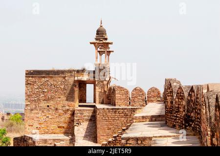 Festung von Gwalior Fort, Gwalior, Madhya Pradesh, Indien. Stockfoto