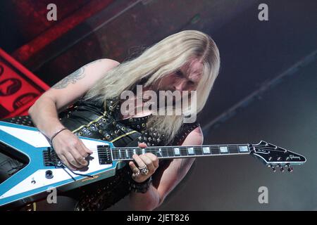 CASTELLO SCALIGERO, VILLAFRANCA VERONESE, Italien, 25. Juni 2022, judas Priest während JUDAS PRIEST DAS SCHLOSS ROCKEN 2022 - Musikkonzert Stockfoto