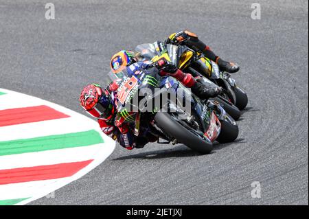 Quartararo Fabio Fra Monster Energy Yamaha MotoGP Yamaha während Gran Premio dâ&#x80;&#X99;Italia Oakley Race, MotoGP World Championship in Scarperia (FI), Italien, Mai 29 2022 Stockfoto