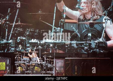 CASTELLO SCALIGERO, VILLAFRANCA VERONESE, Italien, 25. Juni 2022, judas Priest während JUDAS PRIEST DAS SCHLOSS ROCKEN 2022 - Musikkonzert Stockfoto