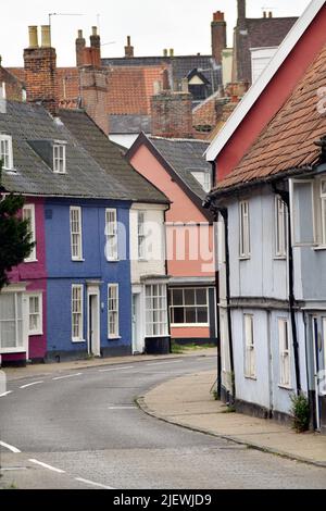 Häuser in der Bridge Street bungay suffolk england Stockfoto