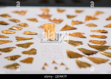Tiflis, Georgien. Georgian National Museum. Museumsausstellung. Goldenes Gold. Stockfoto