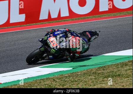 Quartararo Fabio Fra Monster Energy Yamaha MotoGP Yamaha während des Gran Premio 2022 dâ&#x80;&#X99;Italia Oakley Qualifying, MotoGP Weltmeisterschaft im Mugello, Italien, Mai 28 2022 Stockfoto