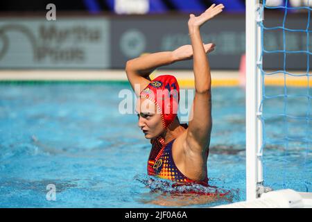 BUDAPEST, UNGARN - 28. JUNI: Martina Terre von Spanien während der Finalspiel der FINA World Championships Budapest 2022 Quarter USA gegen Spanien am 28. Juni 2022 in Budapest, Ungarn (Foto: Albert ten Hove/Orange Picters) Stockfoto