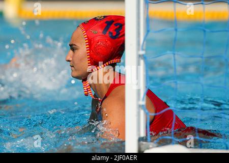 BUDAPEST, UNGARN - 28. JUNI: Martina Terre von Spanien während der Finalspiel der FINA World Championships Budapest 2022 Quarter USA gegen Spanien am 28. Juni 2022 in Budapest, Ungarn (Foto: Albert ten Hove/Orange Picters) Stockfoto