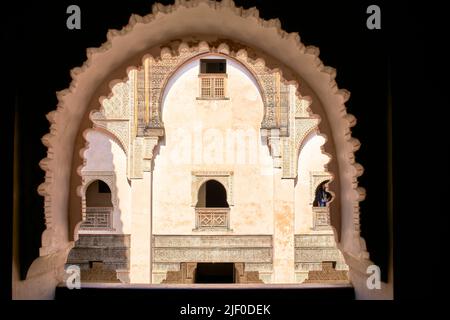 Marokko Fez. Al Attarine Madrasa Stockfoto